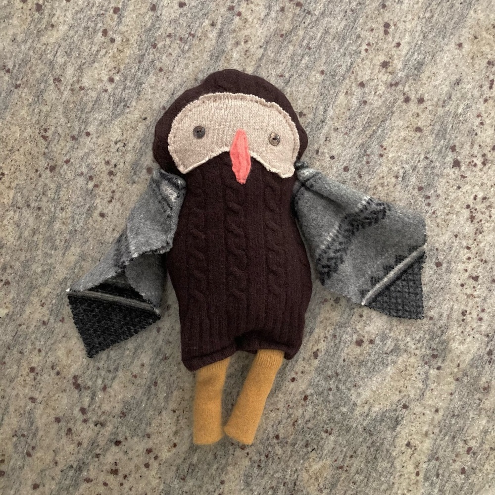 joodito artisan sweater friend wool cashmere rag doll handmade folk art bird owl
